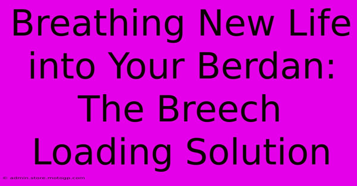 Breathing New Life Into Your Berdan: The Breech Loading Solution