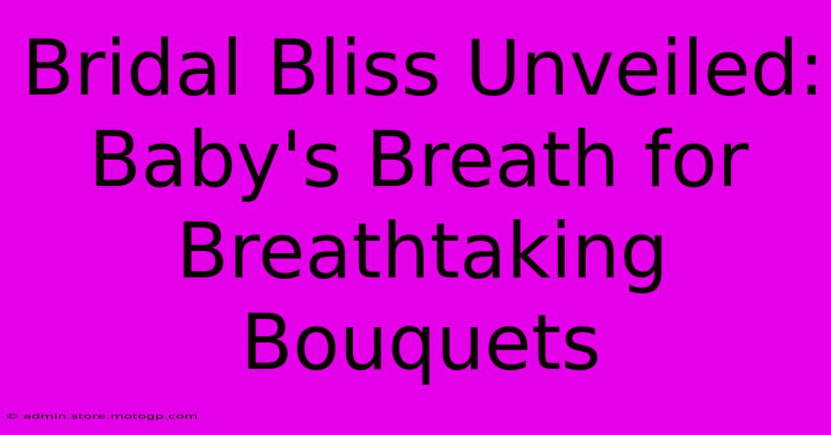 Bridal Bliss Unveiled: Baby's Breath For Breathtaking Bouquets