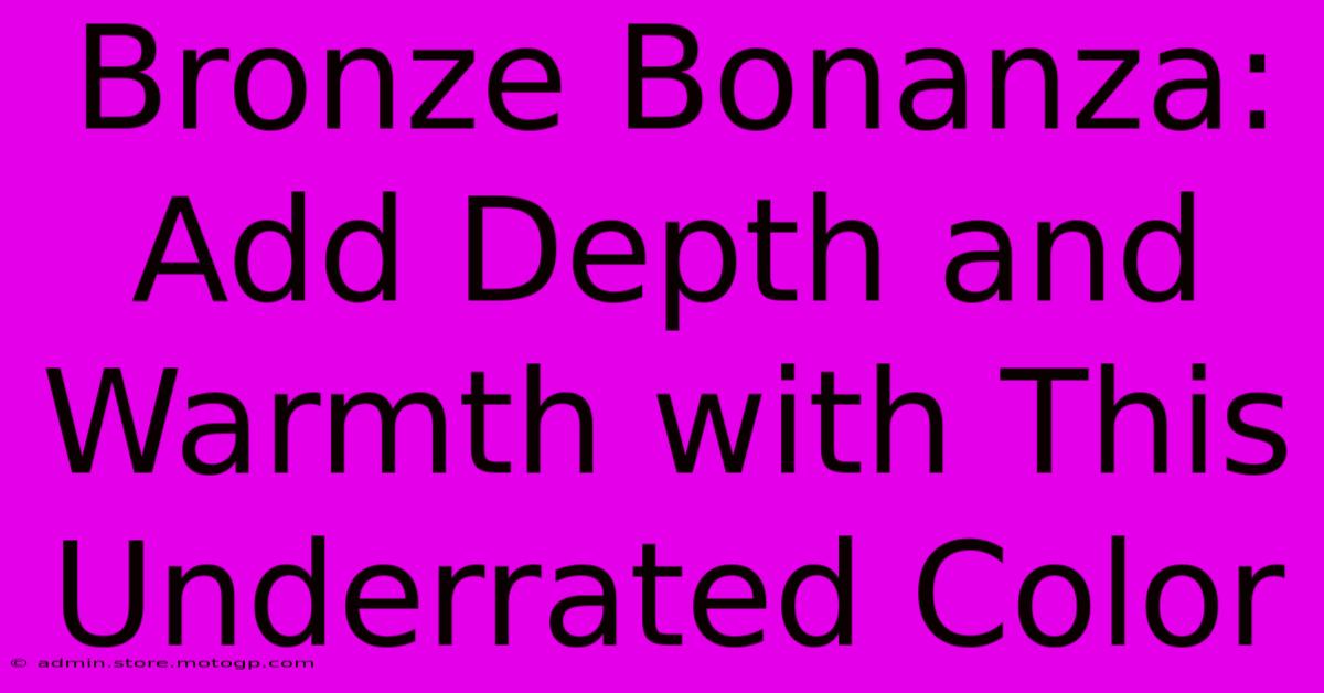 Bronze Bonanza: Add Depth And Warmth With This Underrated Color