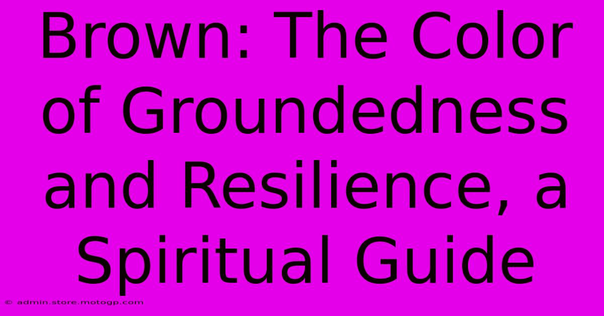 Brown: The Color Of Groundedness And Resilience, A Spiritual Guide