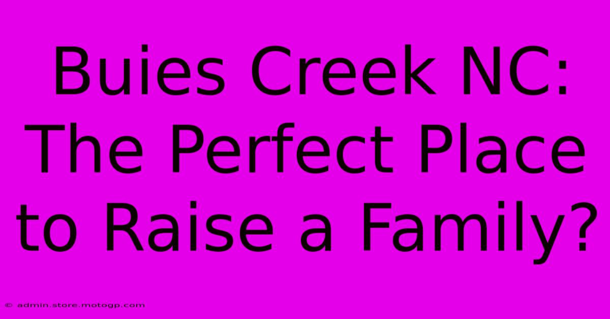 Buies Creek NC: The Perfect Place To Raise A Family?