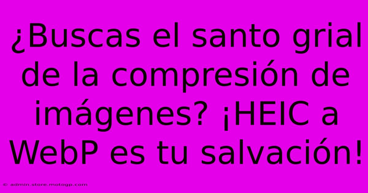 ¿Buscas El Santo Grial De La Compresión De Imágenes? ¡HEIC A WebP Es Tu Salvación!