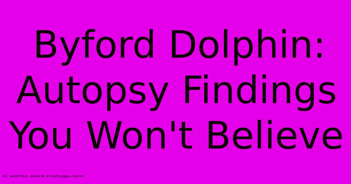 Byford Dolphin: Autopsy Findings You Won't Believe