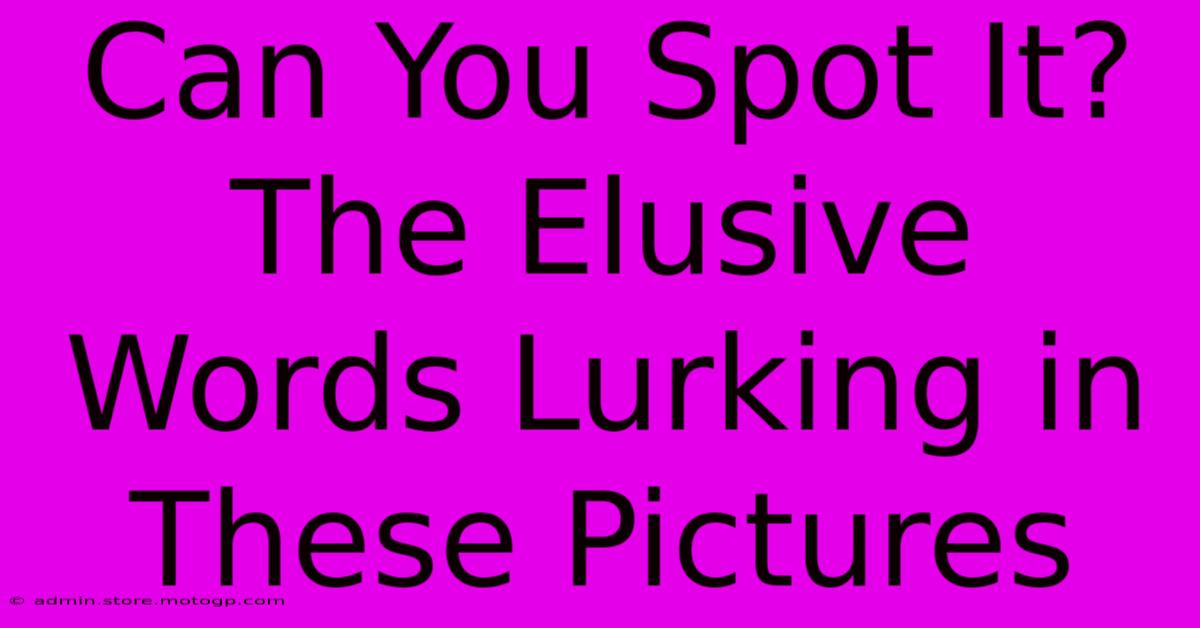 Can You Spot It? The Elusive Words Lurking In These Pictures