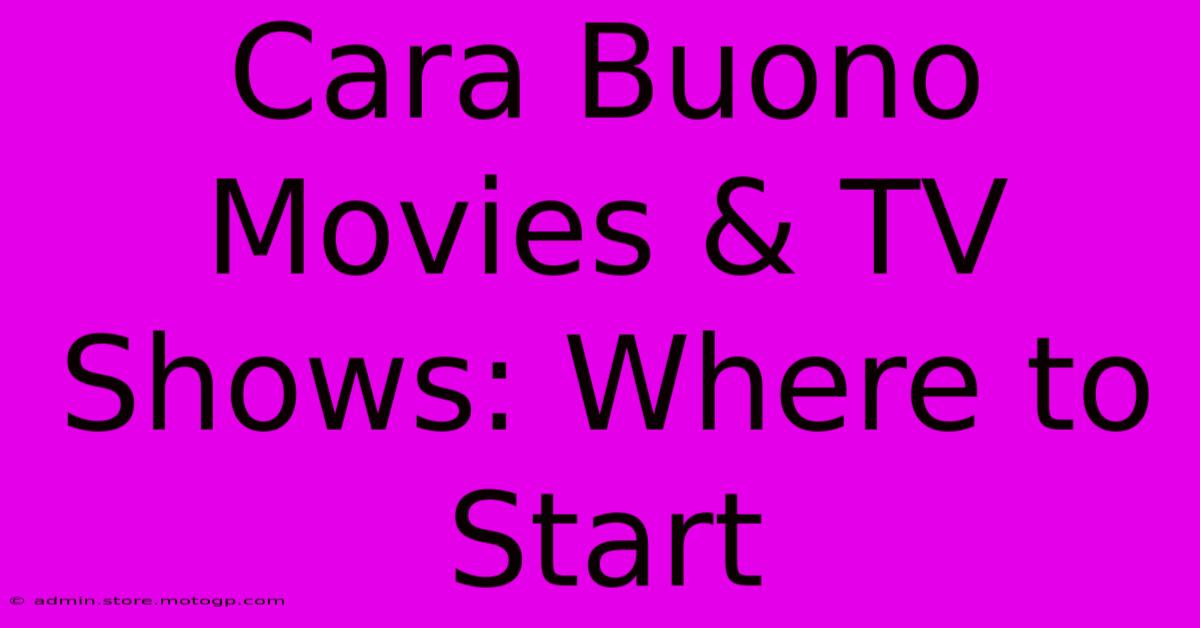 Cara Buono Movies & TV Shows: Where To Start