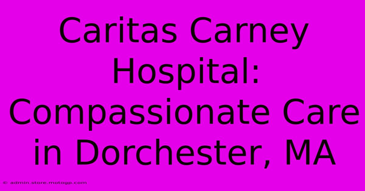 Caritas Carney Hospital: Compassionate Care In Dorchester, MA