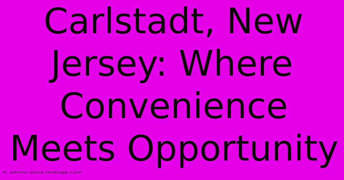 Carlstadt, New Jersey: Where Convenience Meets Opportunity