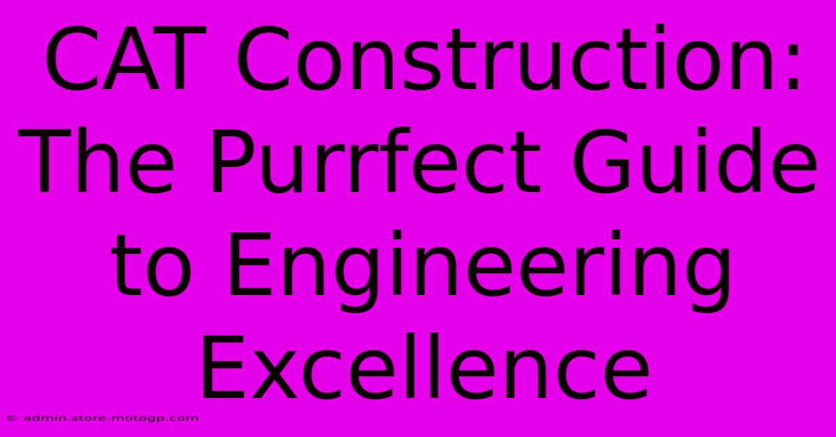 CAT Construction: The Purrfect Guide To Engineering Excellence