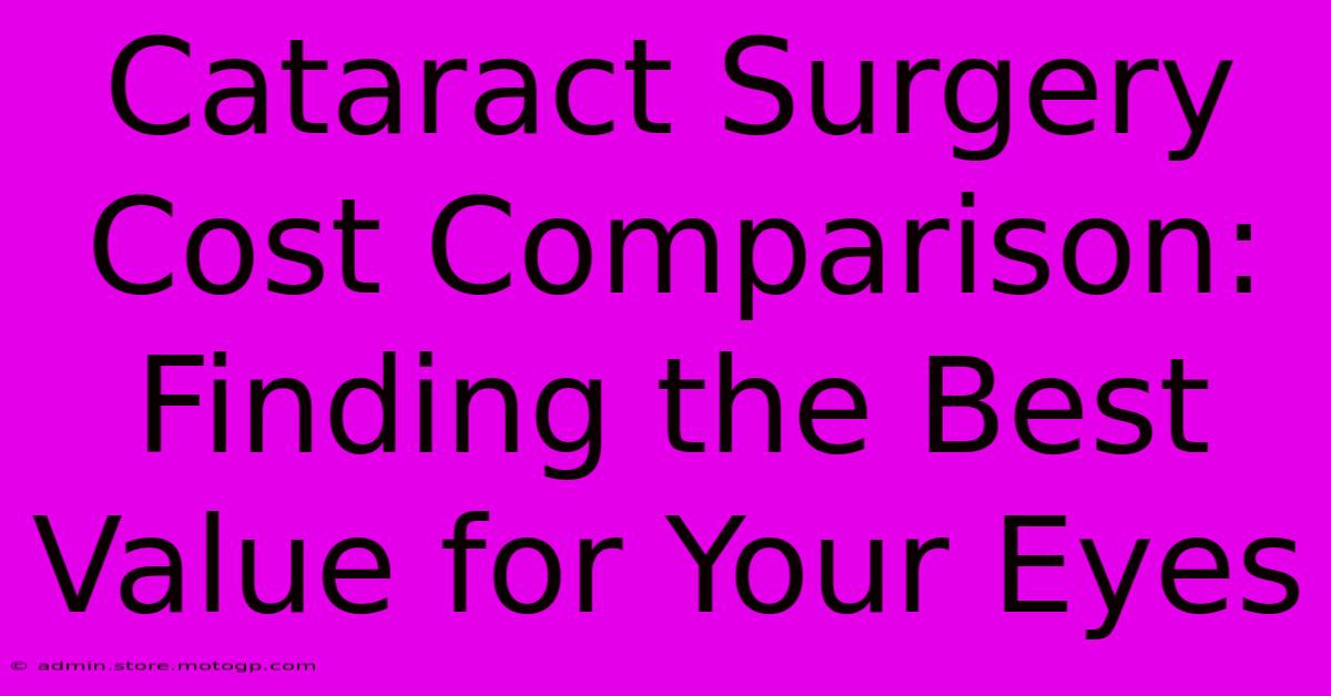 Cataract Surgery Cost Comparison: Finding The Best Value For Your Eyes