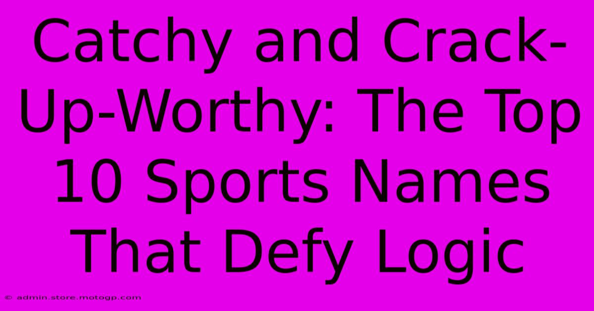 Catchy And Crack-Up-Worthy: The Top 10 Sports Names That Defy Logic