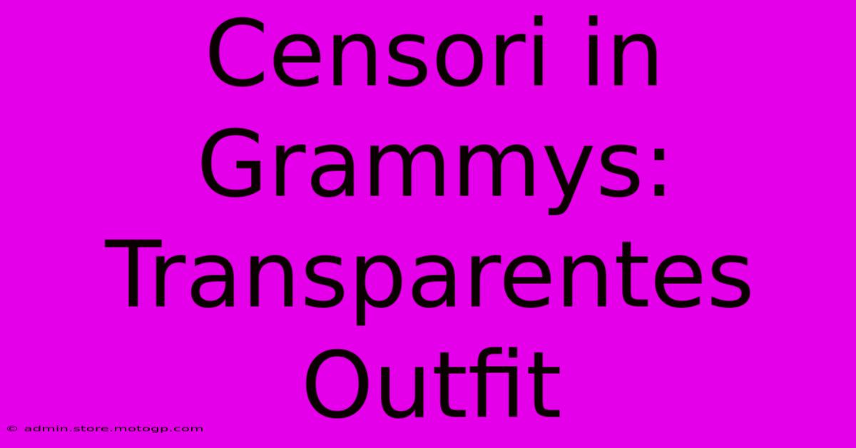 Censori In Grammys: Transparentes Outfit