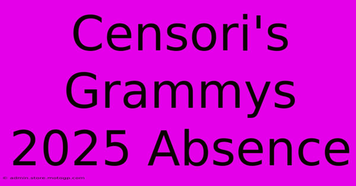 Censori's Grammys 2025 Absence