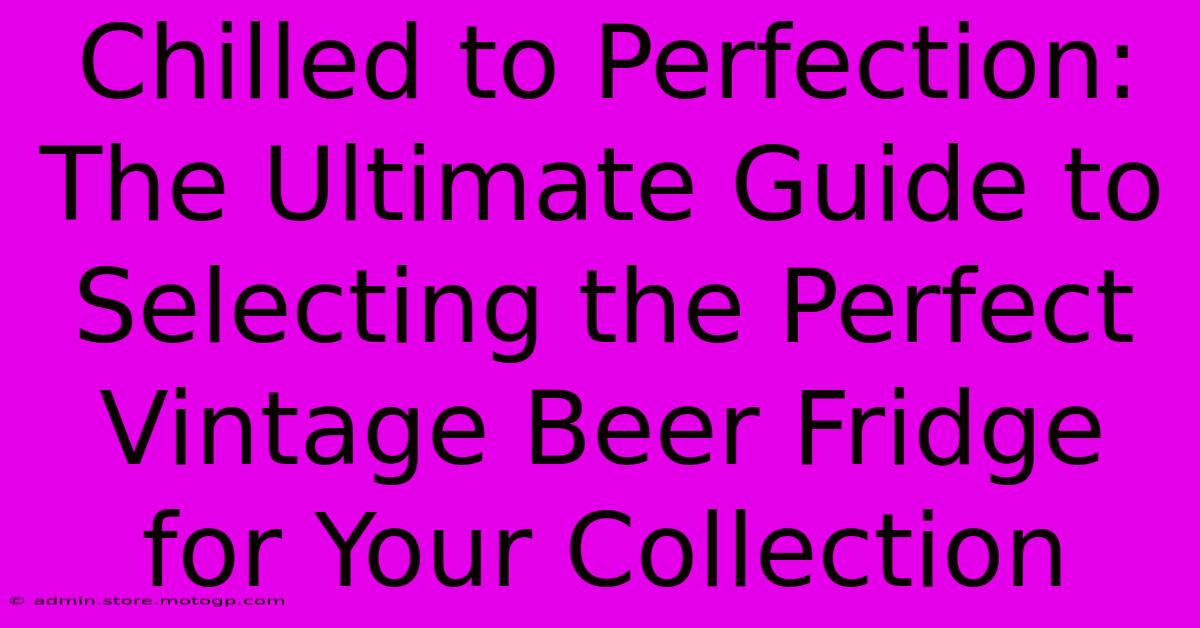 Chilled To Perfection: The Ultimate Guide To Selecting The Perfect Vintage Beer Fridge For Your Collection