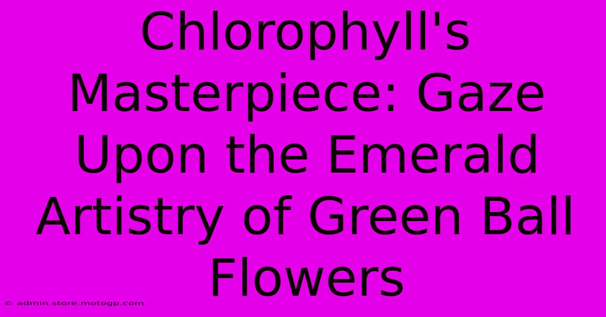 Chlorophyll's Masterpiece: Gaze Upon The Emerald Artistry Of Green Ball Flowers