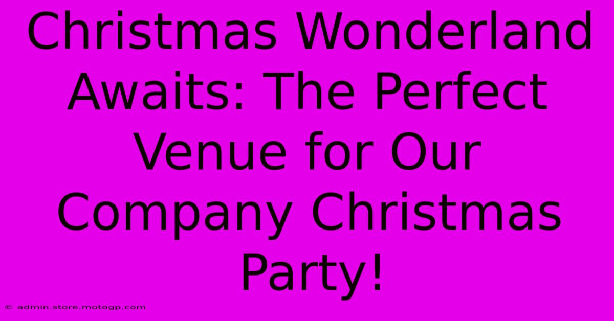 Christmas Wonderland Awaits: The Perfect Venue For Our Company Christmas Party!