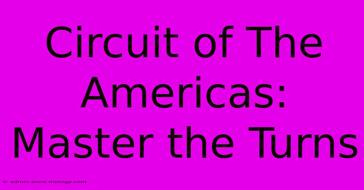 Circuit Of The Americas: Master The Turns