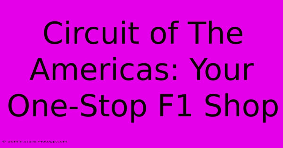 Circuit Of The Americas: Your One-Stop F1 Shop