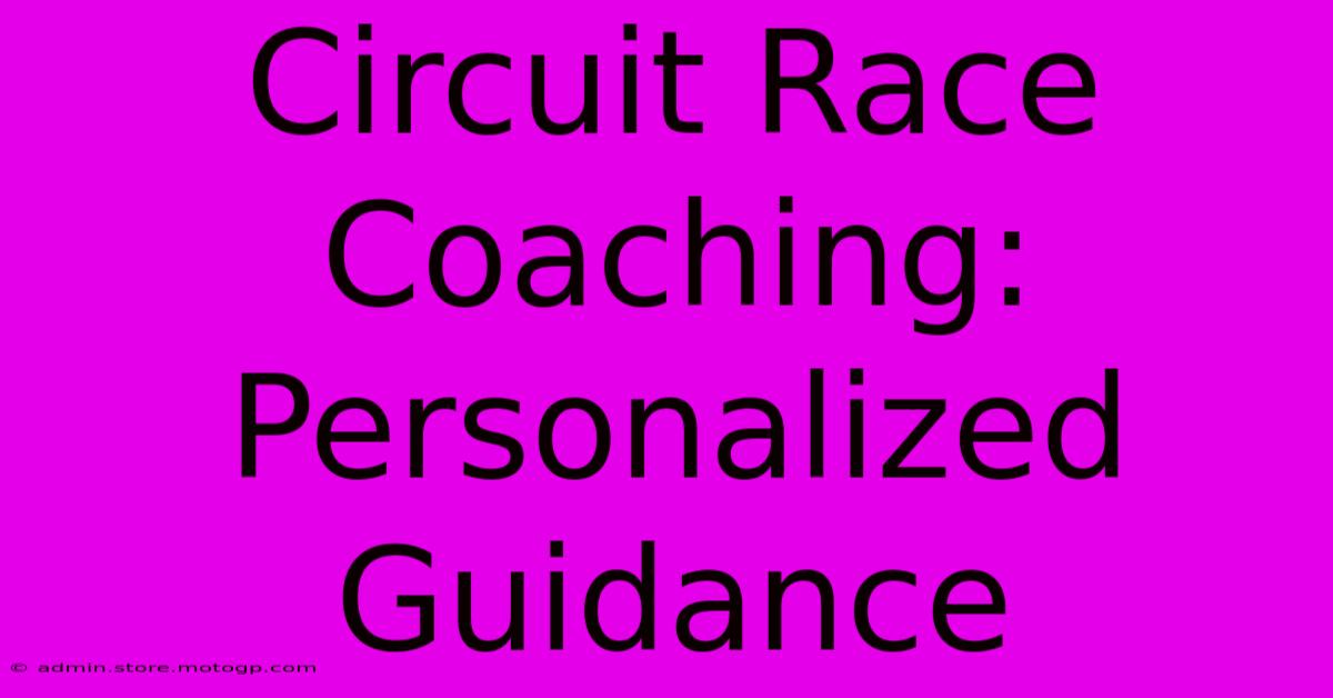 Circuit Race Coaching: Personalized Guidance