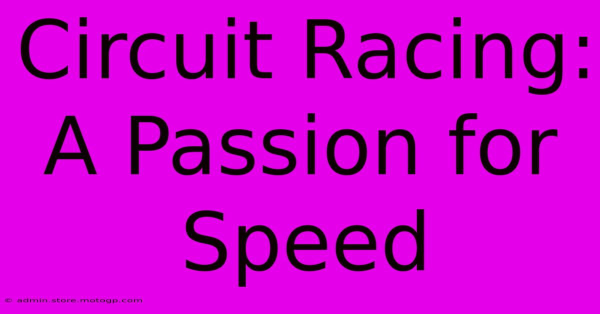 Circuit Racing: A Passion For Speed