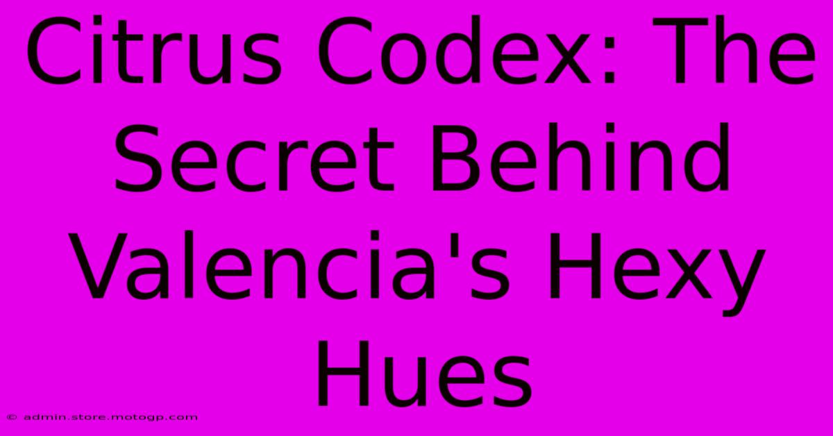 Citrus Codex: The Secret Behind Valencia's Hexy Hues