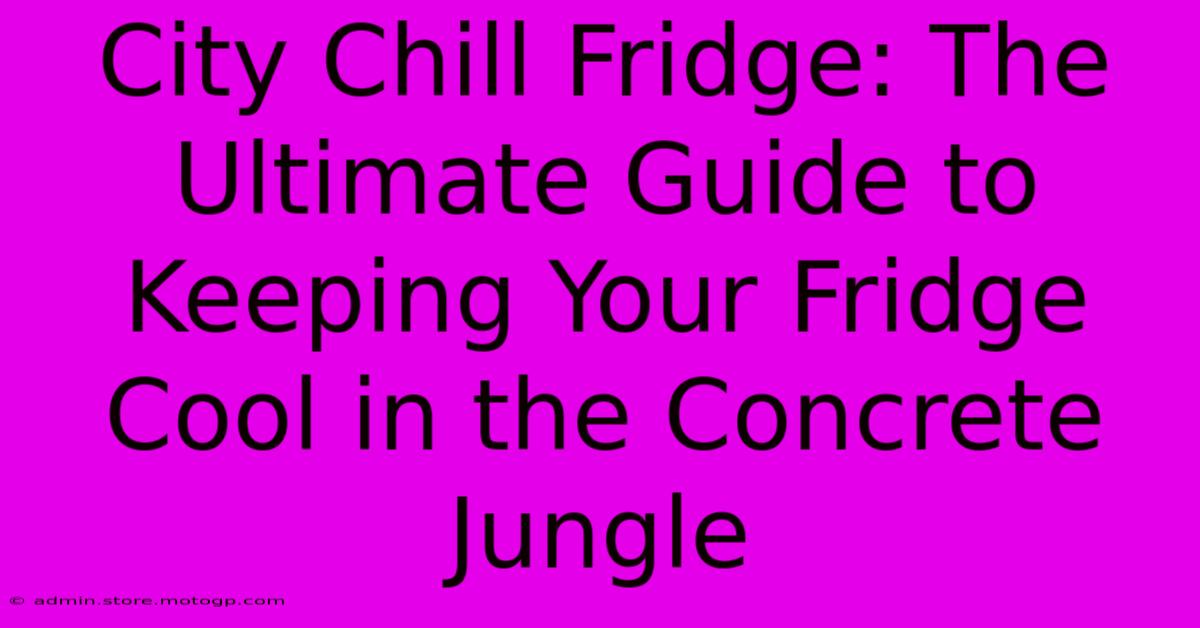 City Chill Fridge: The Ultimate Guide To Keeping Your Fridge Cool In The Concrete Jungle