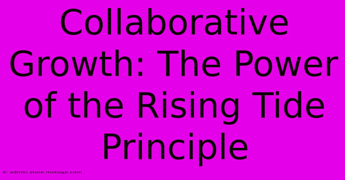 Collaborative Growth: The Power Of The Rising Tide Principle