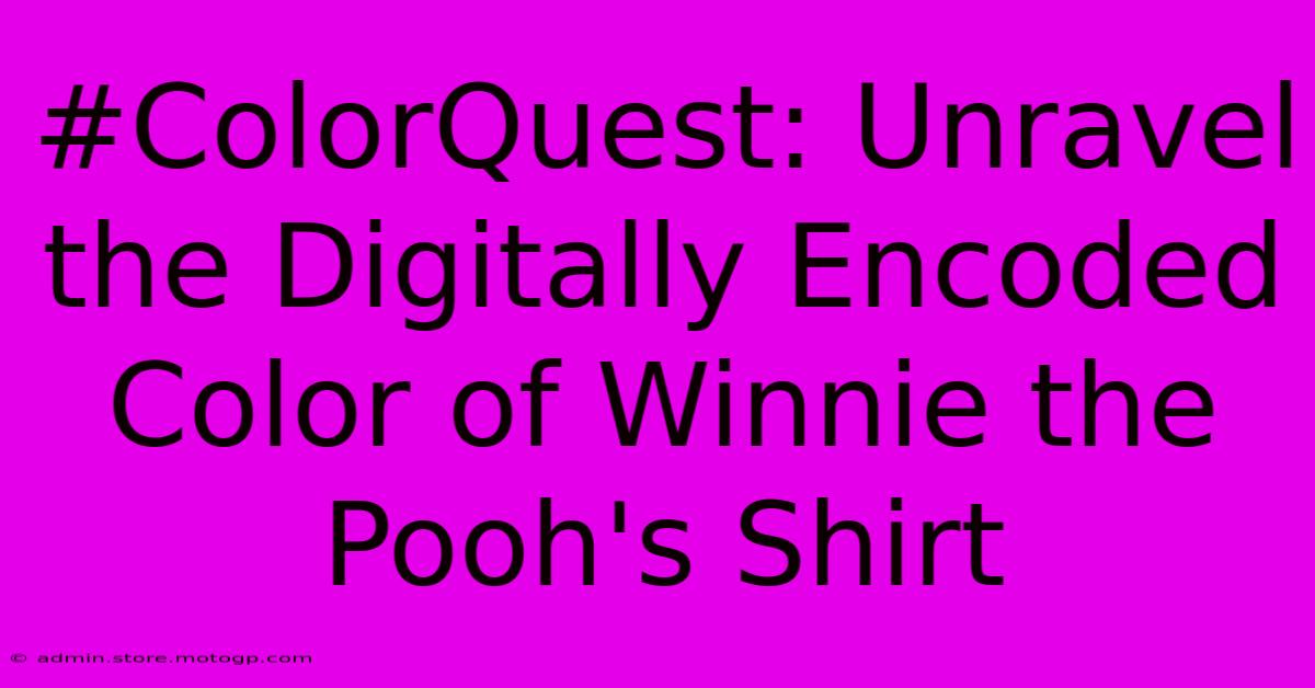 #ColorQuest: Unravel The Digitally Encoded Color Of Winnie The Pooh's Shirt