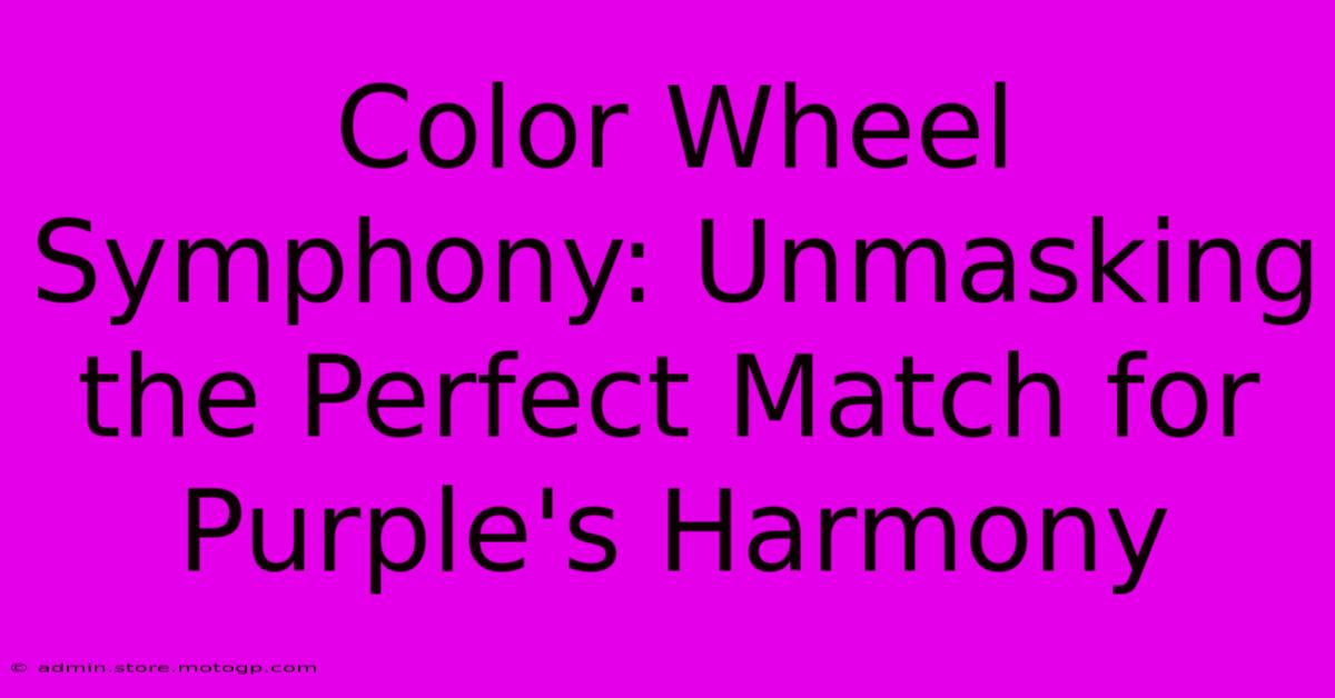 Color Wheel Symphony: Unmasking The Perfect Match For Purple's Harmony