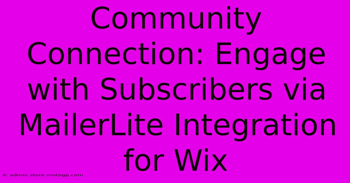 Community Connection: Engage With Subscribers Via MailerLite Integration For Wix