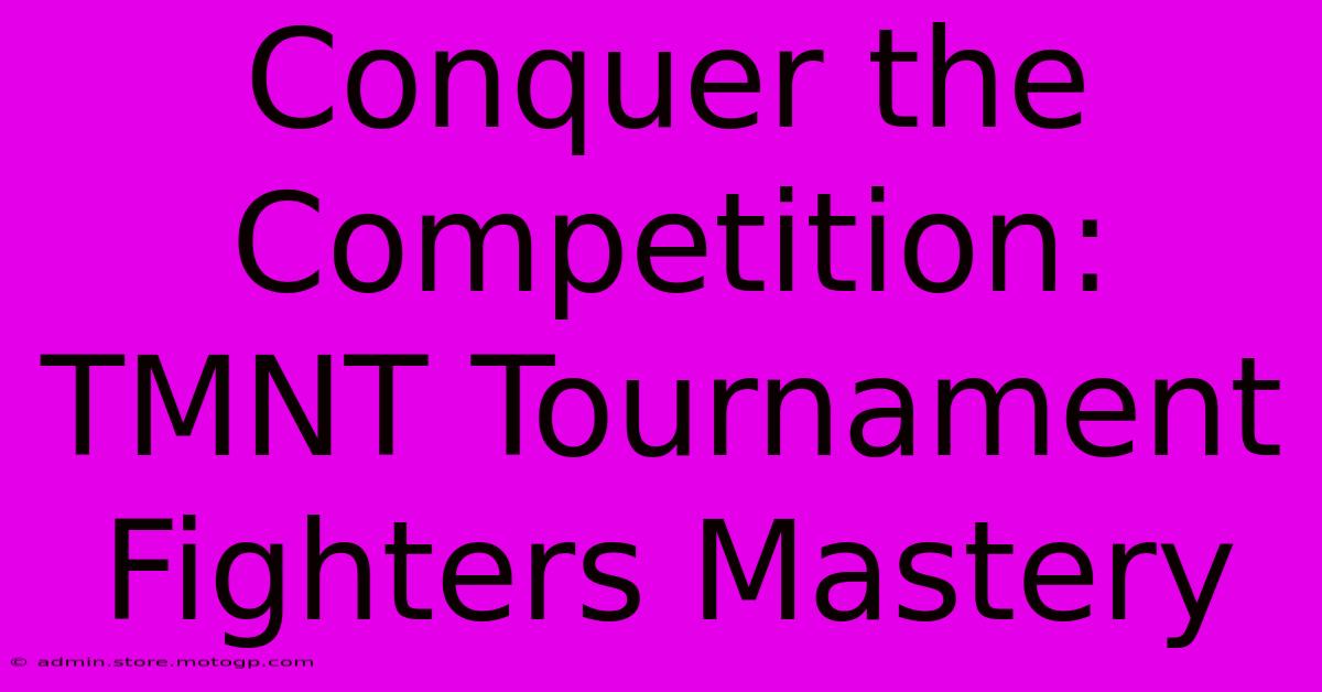 Conquer The Competition: TMNT Tournament Fighters Mastery