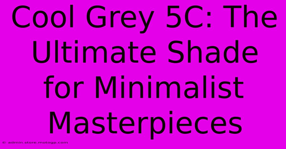 Cool Grey 5C: The Ultimate Shade For Minimalist Masterpieces