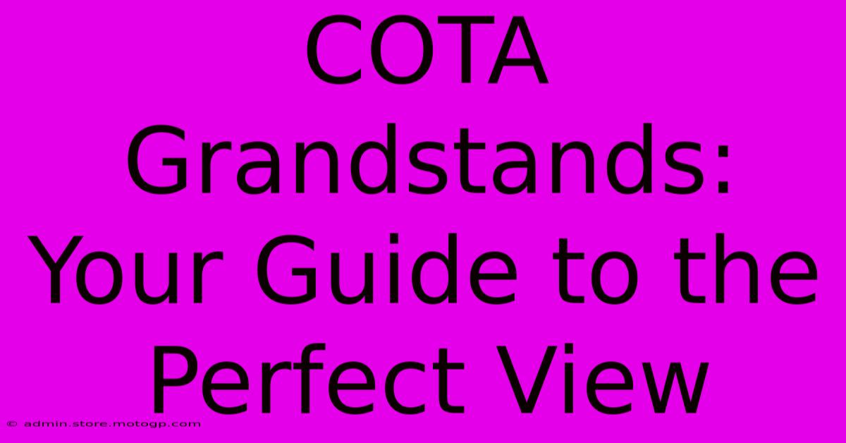 COTA Grandstands: Your Guide To The Perfect View