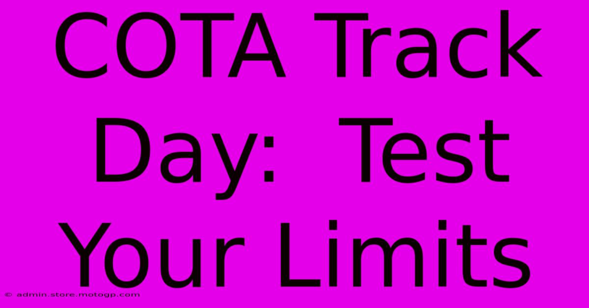 COTA Track Day:  Test Your Limits