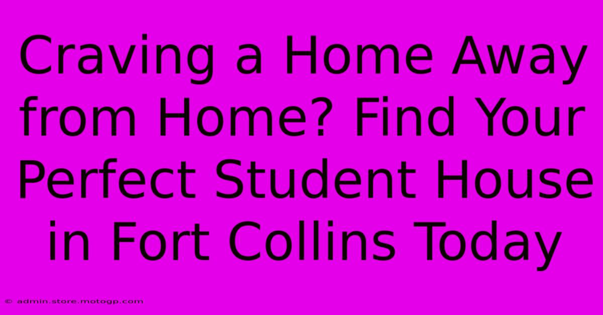 Craving A Home Away From Home? Find Your Perfect Student House In Fort Collins Today