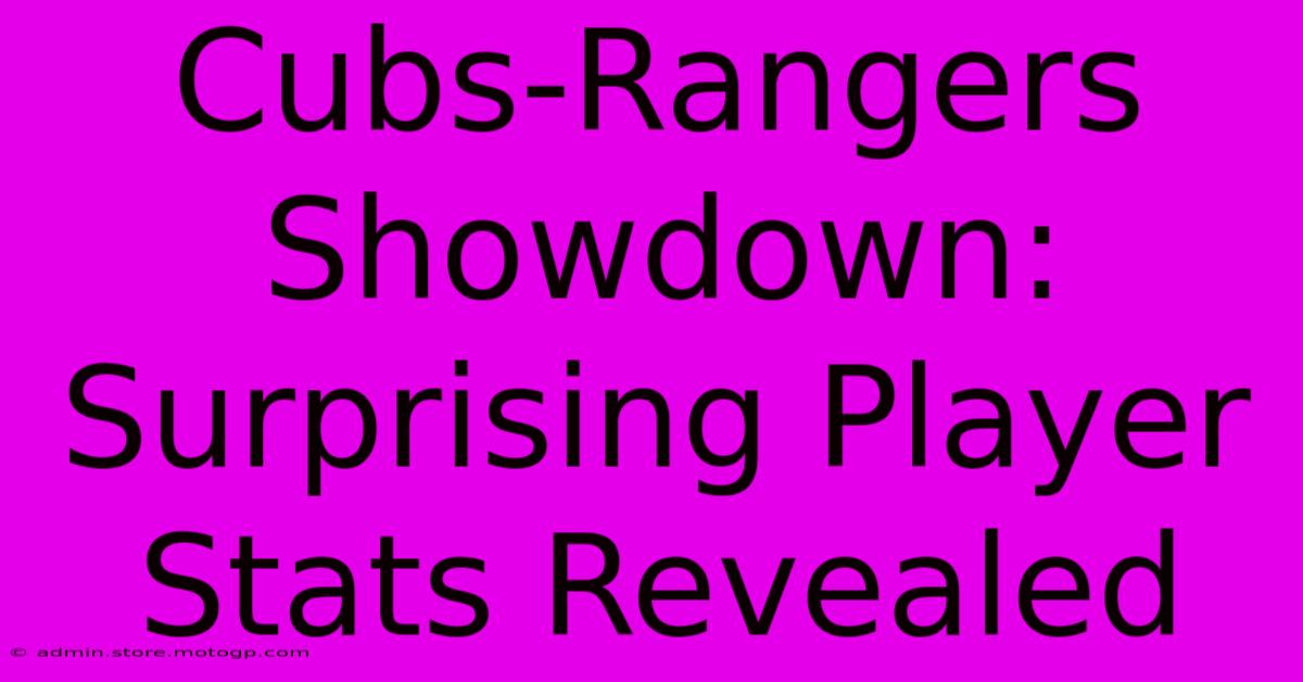 Cubs-Rangers Showdown: Surprising Player Stats Revealed