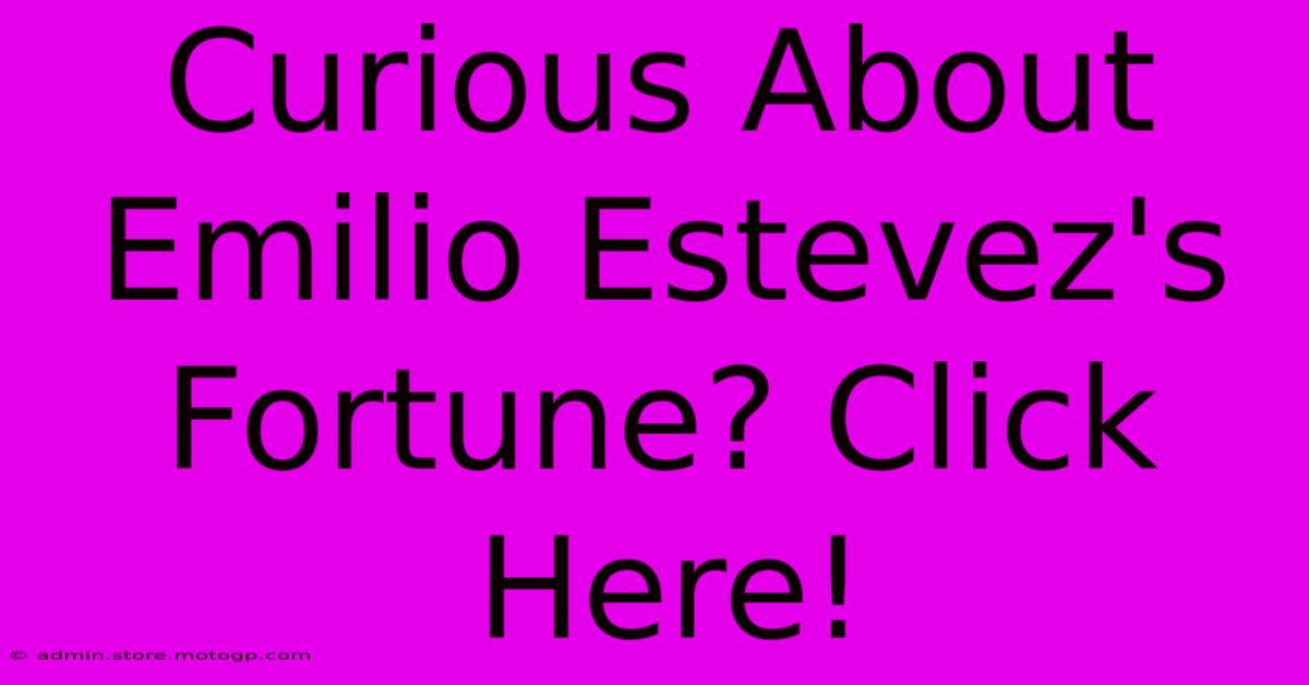 Curious About Emilio Estevez's Fortune? Click Here!