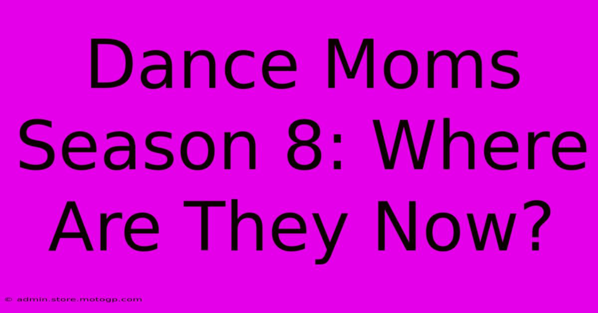 Dance Moms Season 8: Where Are They Now?