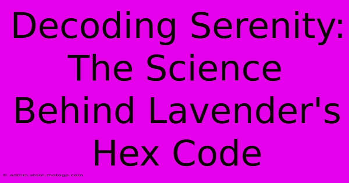 Decoding Serenity: The Science Behind Lavender's Hex Code