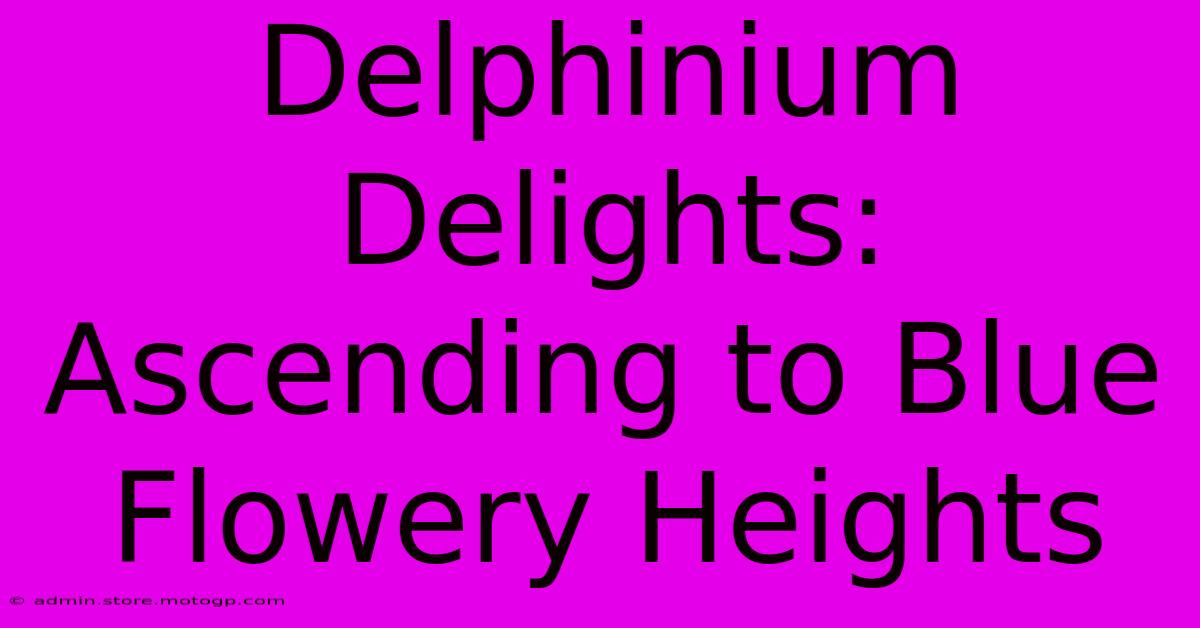 Delphinium Delights: Ascending To Blue Flowery Heights