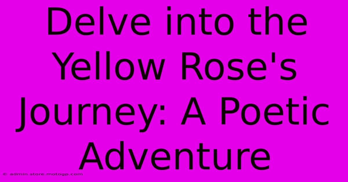 Delve Into The Yellow Rose's Journey: A Poetic Adventure