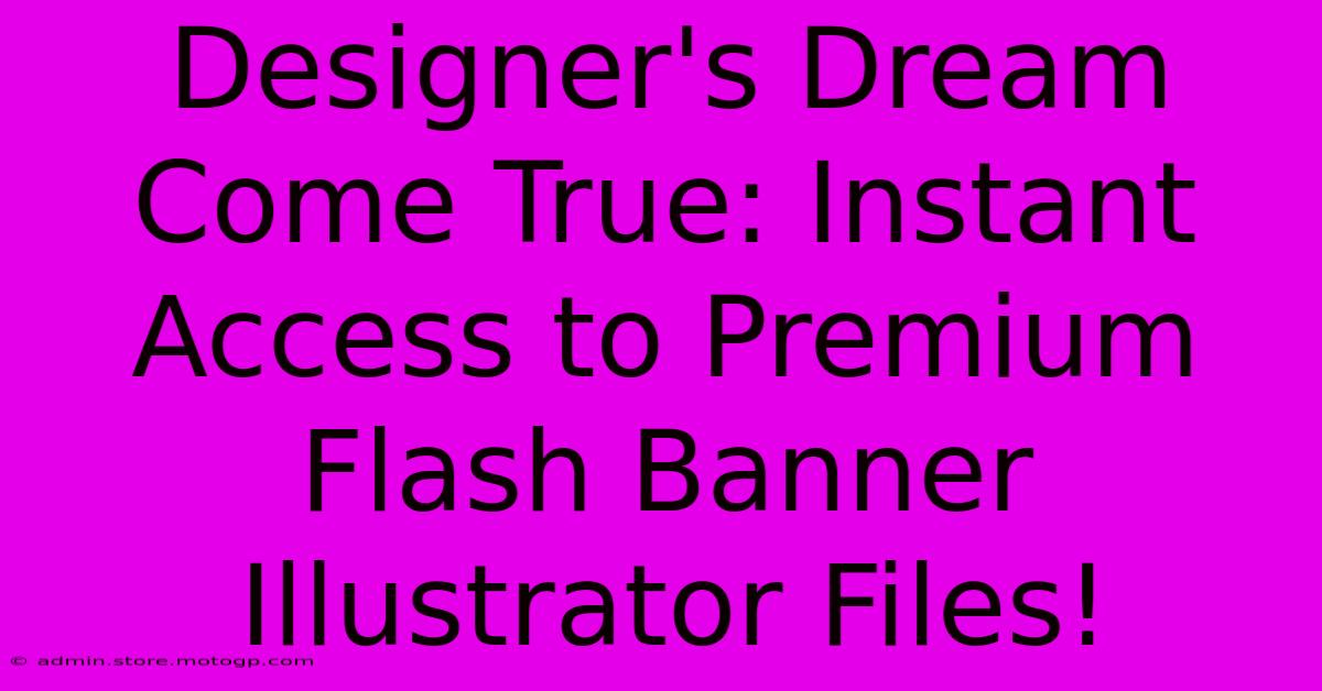 Designer's Dream Come True: Instant Access To Premium Flash Banner Illustrator Files!