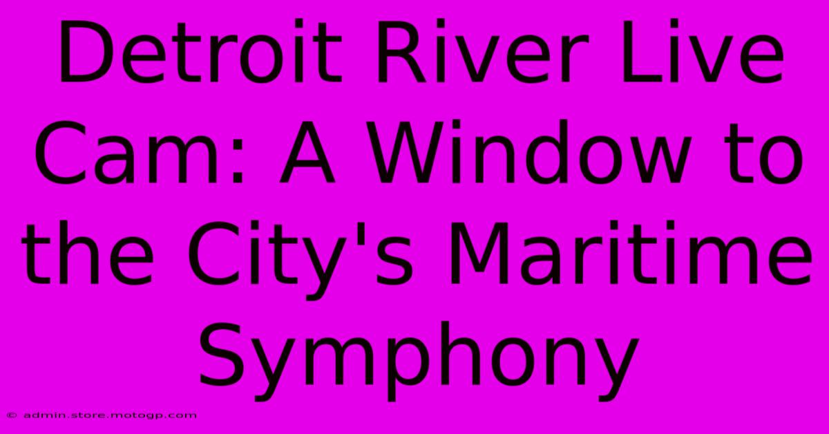 Detroit River Live Cam: A Window To The City's Maritime Symphony