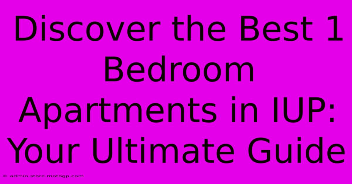 Discover The Best 1 Bedroom Apartments In IUP: Your Ultimate Guide