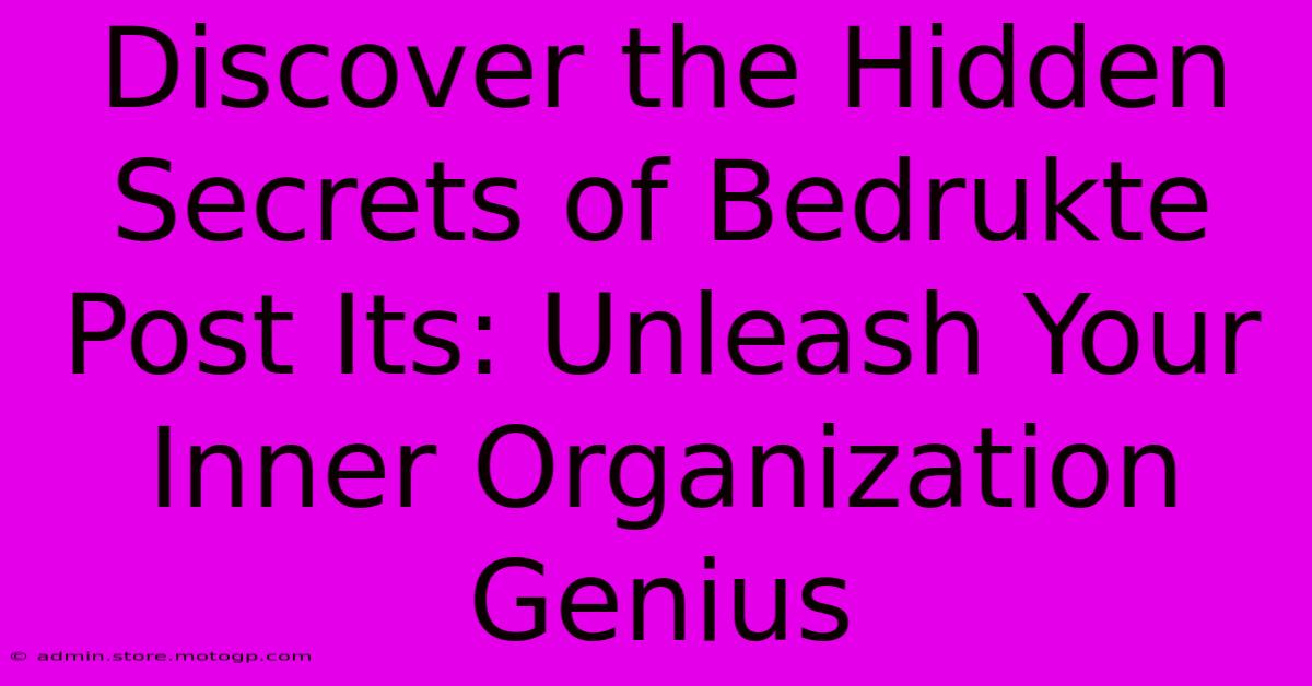 Discover The Hidden Secrets Of Bedrukte Post Its: Unleash Your Inner Organization Genius