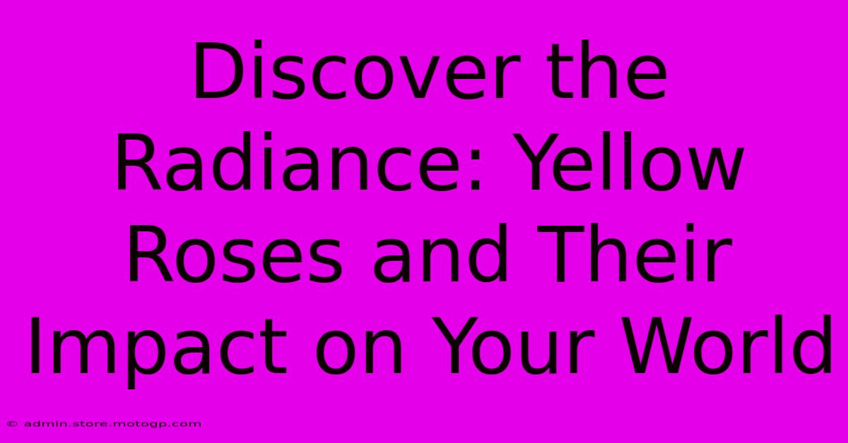 Discover The Radiance: Yellow Roses And Their Impact On Your World