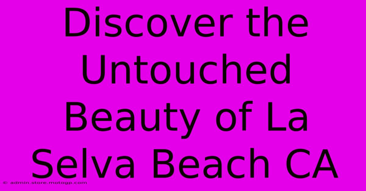 Discover The Untouched Beauty Of La Selva Beach CA