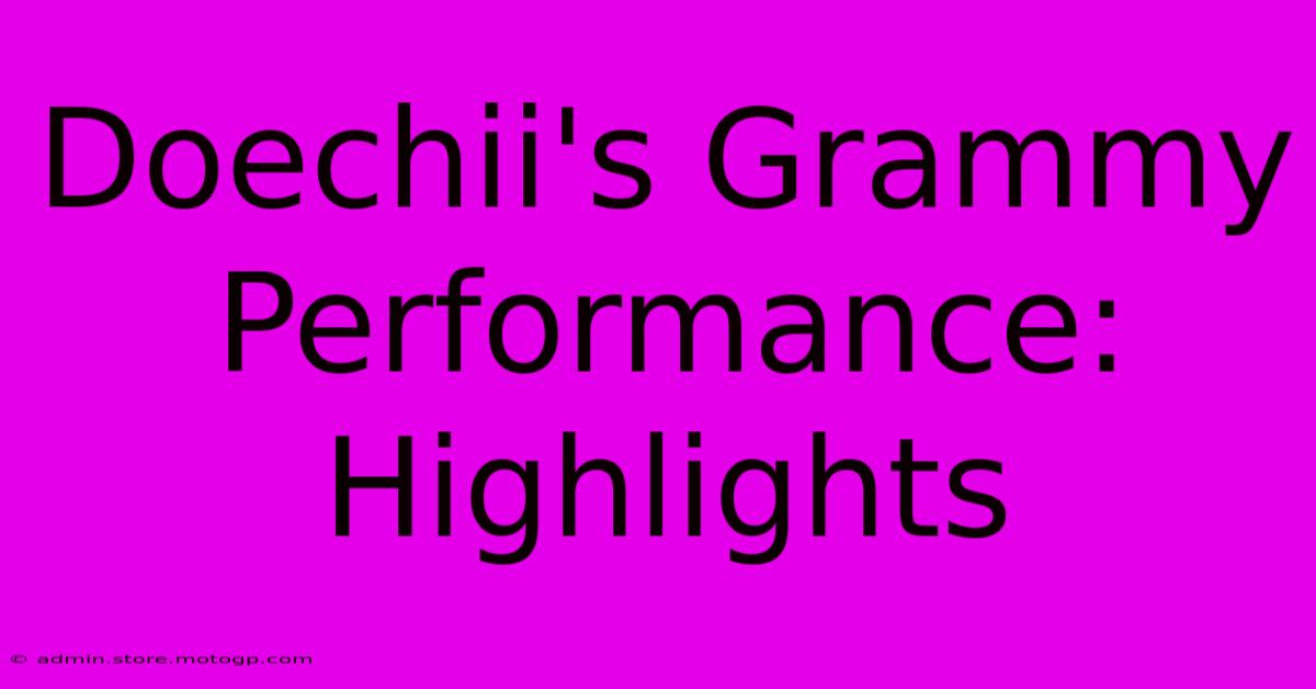 Doechii's Grammy Performance: Highlights