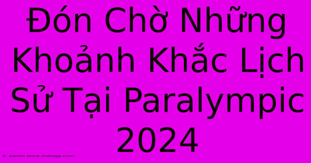 Đón Chờ Những Khoảnh Khắc Lịch Sử Tại Paralympic 2024