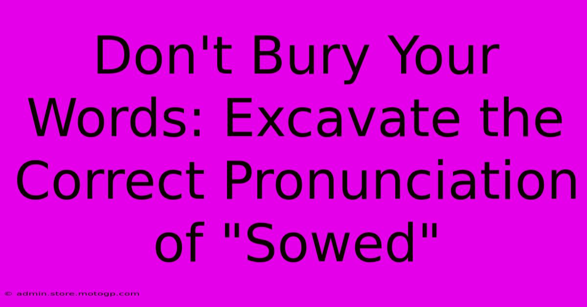 Don't Bury Your Words: Excavate The Correct Pronunciation Of 