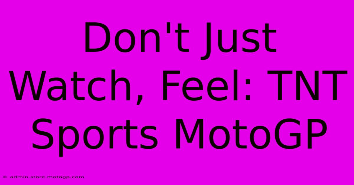 Don't Just Watch, Feel: TNT Sports MotoGP